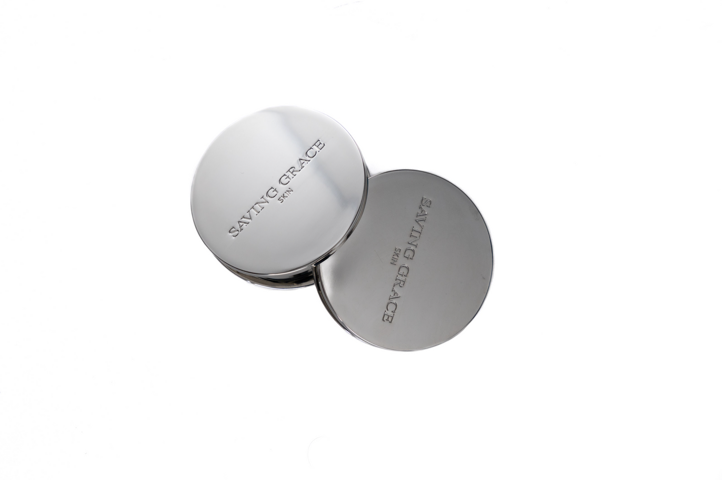 silver engraved magnifying mirror