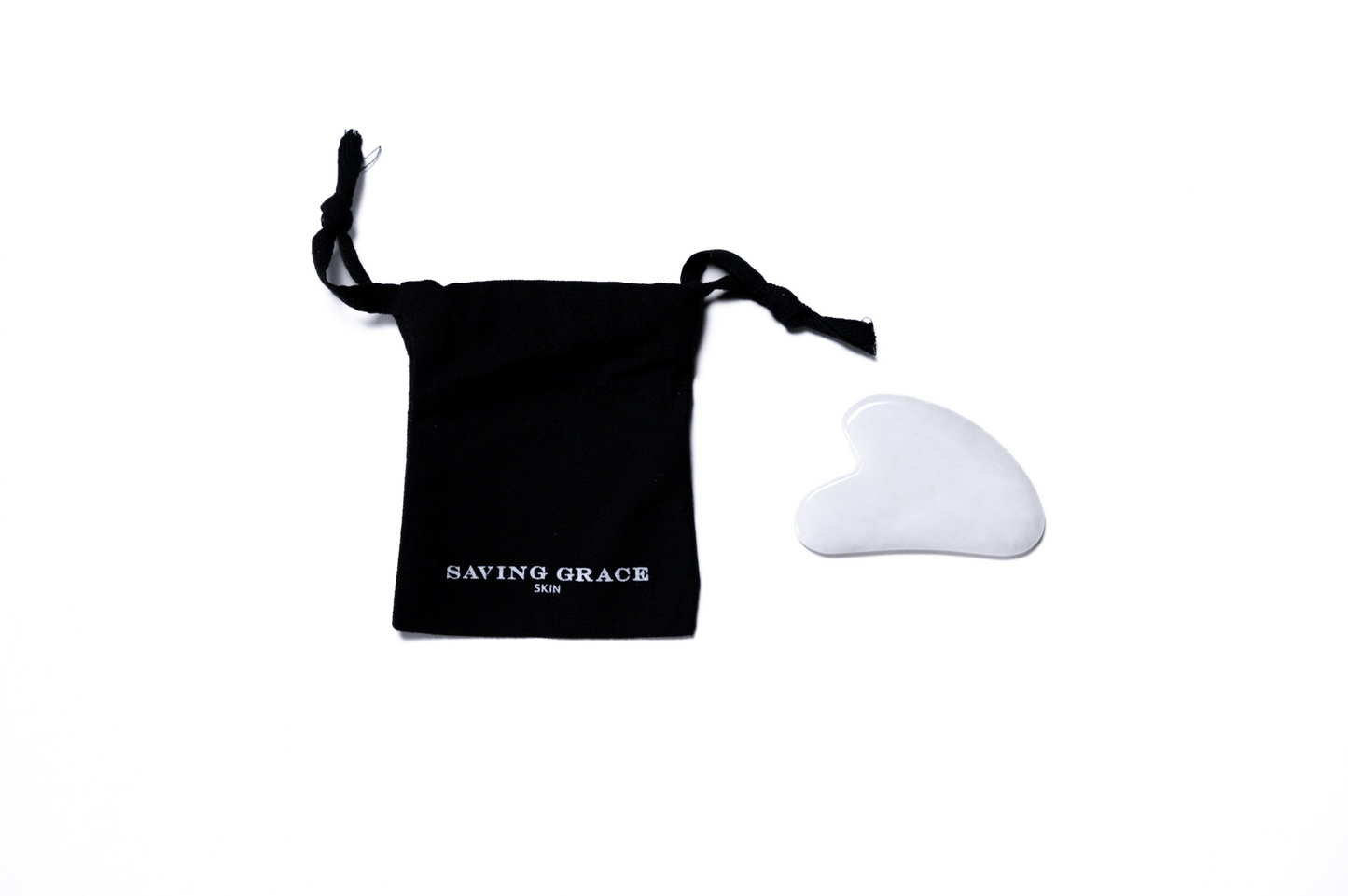 Natural white jade gua sha for massage, contouring, and enhancing skincare absorption