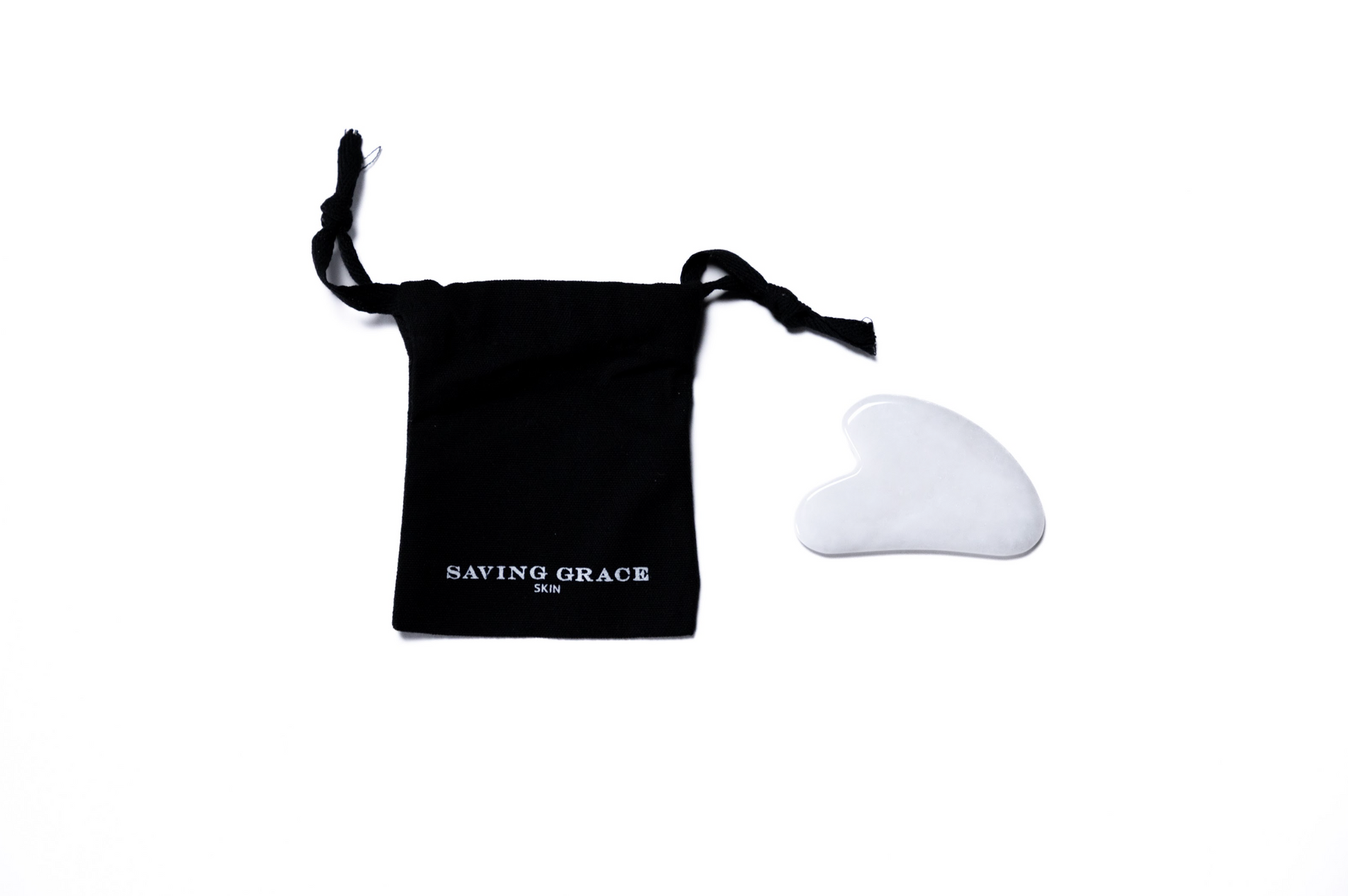 Natural white jade gua sha for massage, contouring, and enhancing skincare absorption