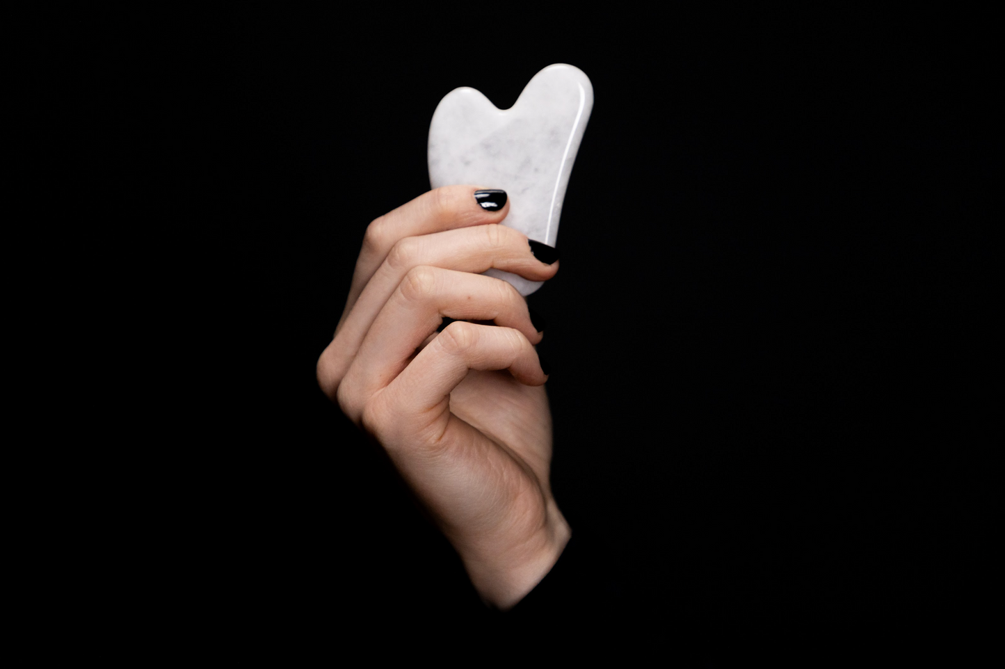 Luxury white jade gua sha stone for facial massage and glowing skin